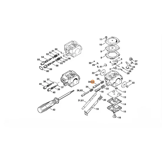 STIHL  Główna śruba regulacyjna 4116 122 6700